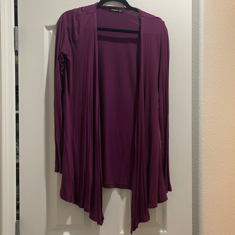 Patty Boutik Maroon (purple) light weight jacket/sweater. size Smalll